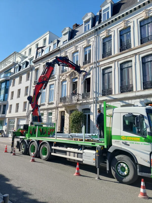 travaux sur un plancher incendié